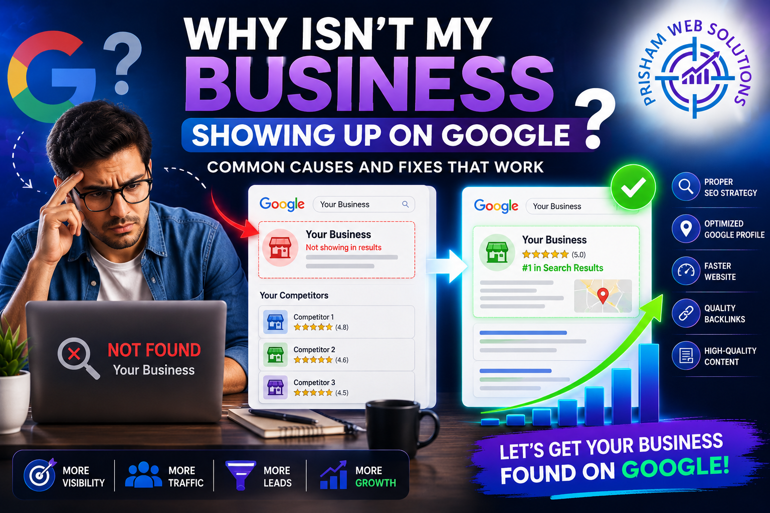 Why Isn't My Business Showing Up on Google? Common Causes and Fixes