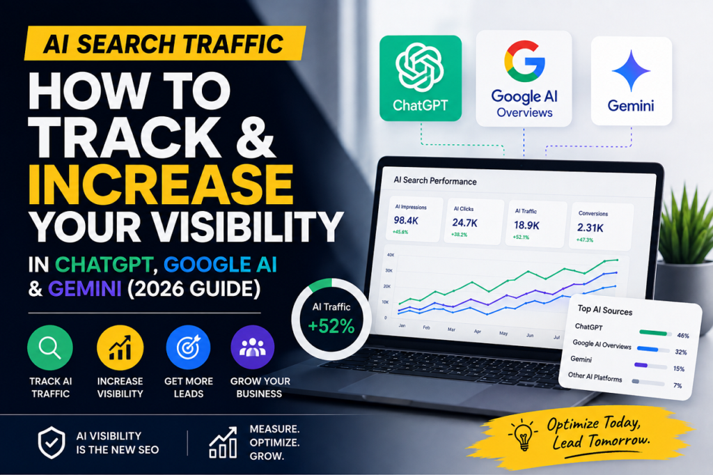 AI Search Traffic Is Growing: How to Track and Increase Your Visibility in ChatGPT, Google AI & Gemini